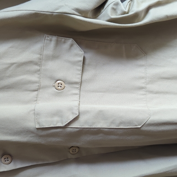 Men's OPEN TRAILS Cotton Button-up Tan/ Neutral X-Large - Picture 4 of 6